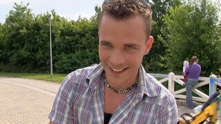 Rugged Tattooed Twink Gets Wild Outdoor GayFuck