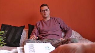 Hairy Chubby Hottie in Glasses Gets Fucked Hard - Dirty Debts Style