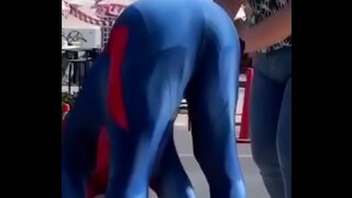 Sensual Spiderman Twerks in Sexy Cosplay with Big-Ass Action - 3 Min