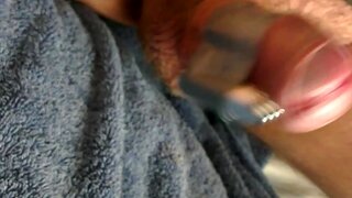 Intense Cum Session With Vibrator Taped to His Cock