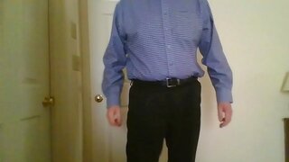 Mature Man Flexes Big Balls During Hot Solo Cock Masturbation Session
