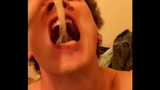 Lisbon Gay Man Cums Intensely With Used Condoms in HOT POV Action