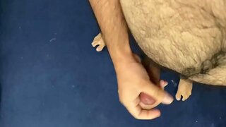 Hairy Older Man Enjoying an Intense Masturbation Session
