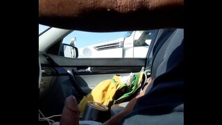 Trucker Flashes His Cock in Public for Thrilled Voyeurs
