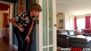 Peeping at Stepbrother’s Big Cock in Forbidden Family Fun
