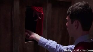 Priest Listens to 18+ Teen 18+'s Confession Before Intense Gay Roleplay Session