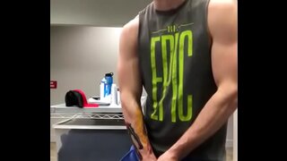 Office Worker Gets Caught Jerking Off With His BigDick