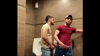 Two Tasty Men Enjoy Delicious Bathroom Fun in PublicGay Porn Scene