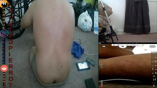 Hairy Disabled Bear Flexes Muscles in Hot Workout Cam Show
