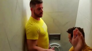 Delightful Bears Enjoy Hot Sucking Session in PublicGay Sex Encounter