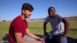 Hot Gay Putinho Rides Big Black Cock in Intense Anal Action