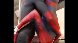 Spider-Man Delivers an Amazing blowjob in Hot Gay Sex Scene