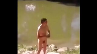Hungarian Youtuber Trutyi Flexes His Massive 22cm Cock Outdoors