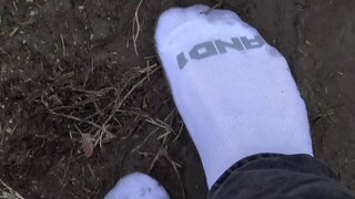 Dirty Outdoor Adventures with Muddy Feet and Sexy Socks