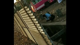Desi Uncle in Lungi Caught Peeing at Outdoor cruising spot