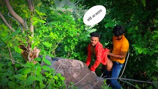Two Men Flee Secret Observer for Steamy Forest Encounter