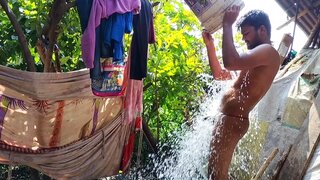 Shower Seduction – He Bends Over, Shakes Cock, and Embraces Solo Bliss