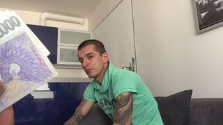 Inked Edgelord Repays Debt to Hung Loan Shark dengan Blowjob