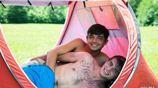 Lange & Willy T Get Twisted with Colby Knox in Wild Tent Anal Fun