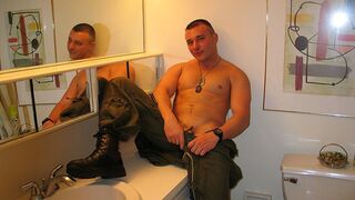 Rough Cock Action – Hard-Ass Soldier Anthony Joins Circle Jerk Crew