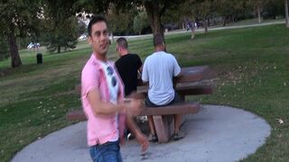 Creepy Guy Secretly Masturbates in Park for Strange Gay Encounter