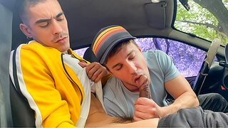 Straight Dude Isa Agreeing to Bang Latino Driver Jonas for Hard Cock Action