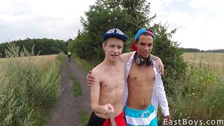 Cute Twinks Enjoy Steamy Adventures During Holiday Fun