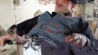 YURI GAÚCHO - Flexing His Massive Cock in the Mirror – Tiny Gays 18+