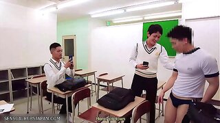 Curious Japanese Boys Explore Each Other: Steamy Threesome Action – XXX