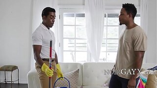 De Angelo Jordan: Sexy Hot Twins Strip Down for Steamy Clean-Up Fun – 18+