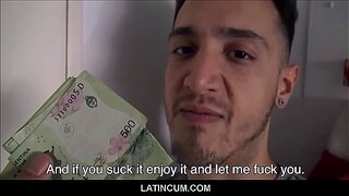 Naive Straight Latino Takes Cash for First Gay Blowjob – POV Porn 18+