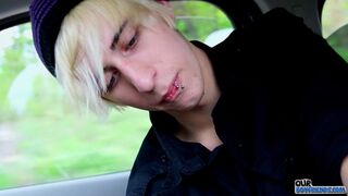 Emo Twink Greedily Sucks Dick Outdoors for Wild Pleasure