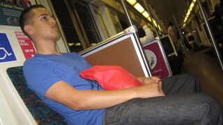 Sneaky Stroke – Guy Masturbates Secretly at Busy Subway Station