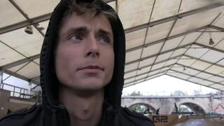 Czech Hunter fucks lean dude from behind intensely