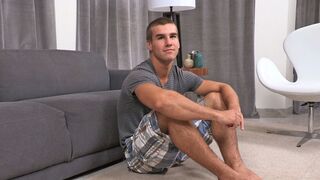 Hairy-Legged Hunk Blasts Off on the Bed - Sean Cody Exclusive