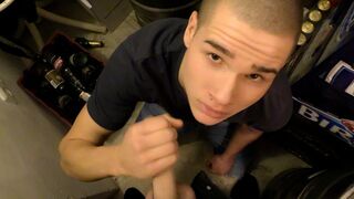 Rugged Hunk Gets Wild in the Backroom - Hot XXXGay Action