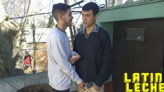 Inked Latino Boys 18+ Strip Down for Hot Leche Action
