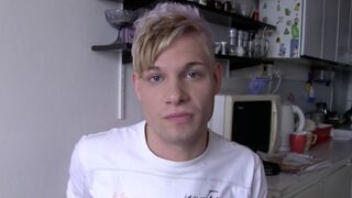 Desperate Bleached Twink Sells Tight Ass to Clear Debt