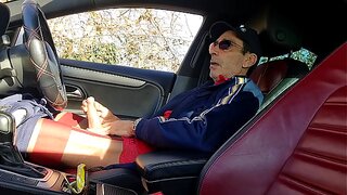 Older Bulgarian Gypsy Takes Himself for a Ride in Car — Caught on Gay Cruise Spot Cam –