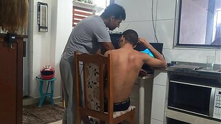 Geeky Twink Gets Hands-On With Hunky Internet Tech for a Steamy Home Encounter