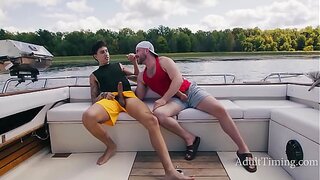 Blue Waters Turned Hot—Angel & Marcus Ride Straight Boys’ First Gay Wave – 18+