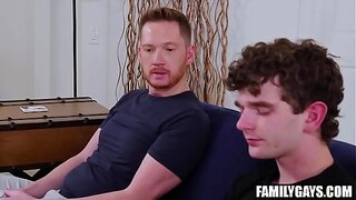 Stepdad's Massive Bulge Tempts Curious Stepson – Forbidden Desires Unfold