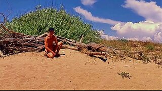 Naked White Slaves Unleash Public Jerks on Sun-Kissed Gay Beach