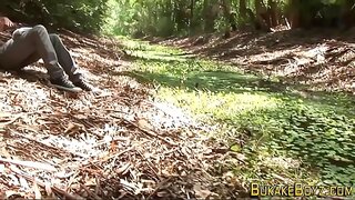 Asian Twink 18+ Gobbles Cock in SteamyGay Blowjob Session
