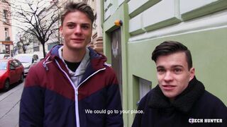 Two Amateur Czech Twinks Get Wild in Hardcore Threesome Action