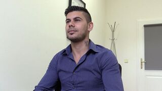 Cute Hunk Slobbers Over His Cock in Dirty Scout Scenario