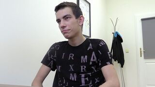 Skinny Twink Struggles to Rise During Hot Casting Call Action