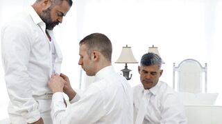 Hot Missionary Ménage – Elder Holland & Mormon Twinks Engage in Steamy Anal Action
