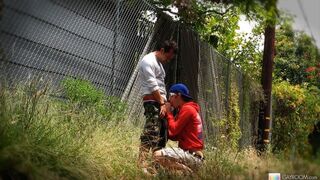 Horny Spence Drake Takes It Wild with Sly Outdoor Blowjob